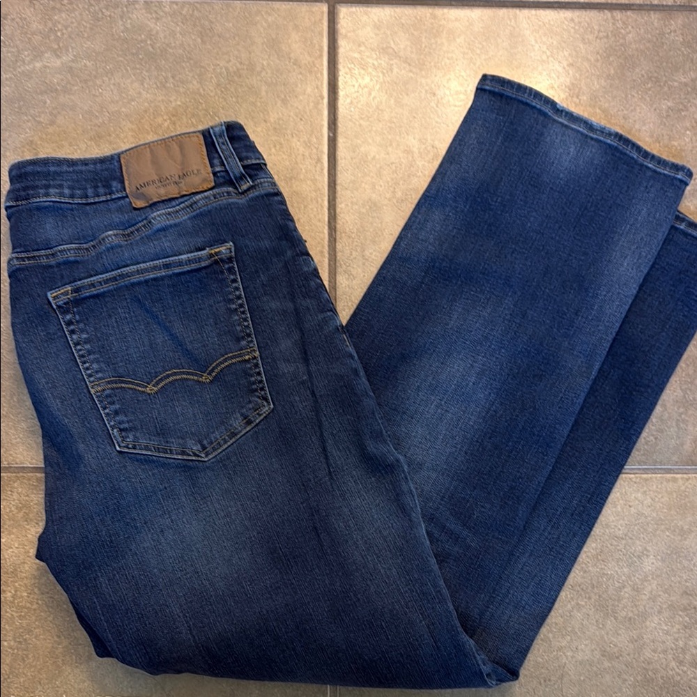 American Eagle Classic Indigo Blue Straight Jeans
